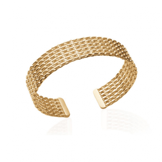 18 Karat Gold Plate Anchor Me Bangle - Bracelet Jonc Maillons Chainettes Argent 925/ Rhodié (645x520), Png Download