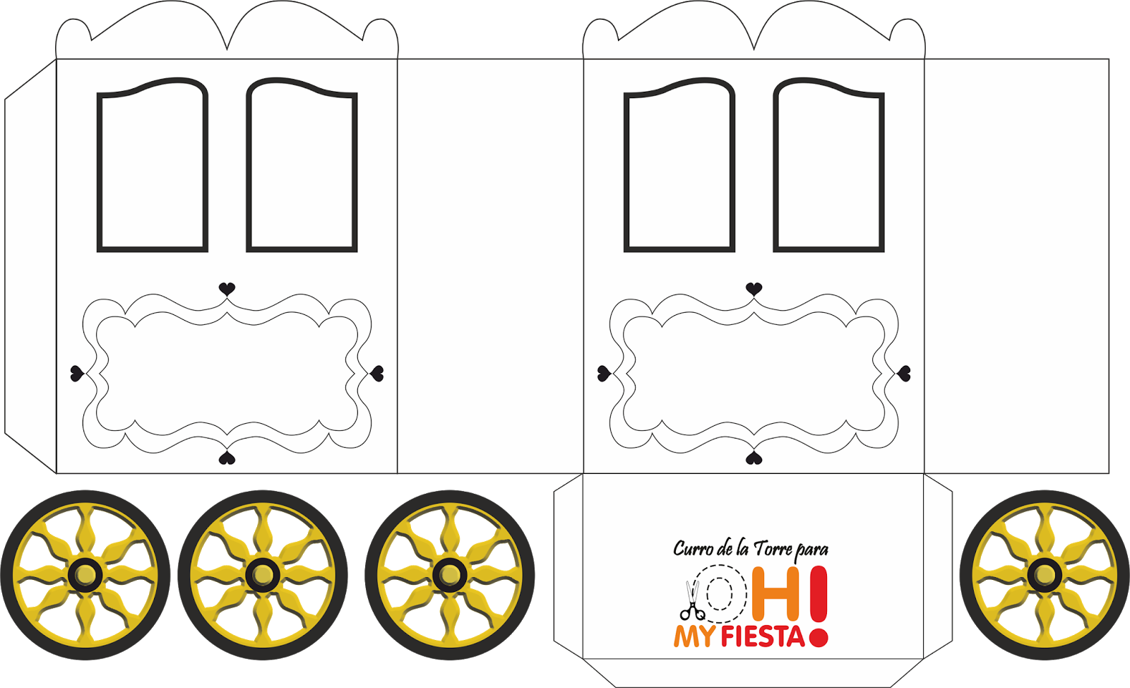 Princess Carriage Shaped Box - Carruajes Para Armar (1600x974), Png Download