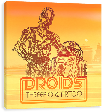 Droid Sunrise - Star Wars R2-d2 Shirt Small Fitted Blue Pink Disney (500x500), Png Download