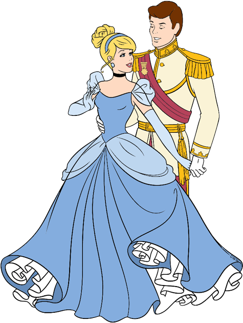 Cinderella And Drawing At Getdrawings Com Free - Disney Cinderella And Prince Charming (500x638), Png Download
