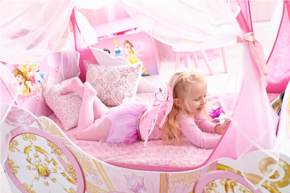 Worlds Apart Disney Princess Carriage Toddler Bed - Disney Princess Carriage Bed (1000x1000), Png Download