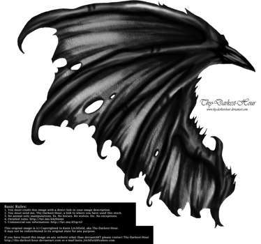 Demon Dragon By Thy Darkest Hour On Deviantart - Black Dragon Wings Png (374x350), Png Download
