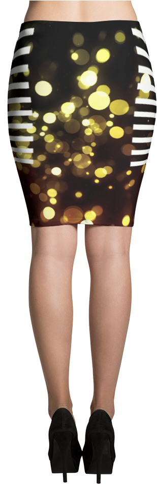 Ff Pencil Skirt City Lights Piano Keys - Pencil Skirt (1000x1000), Png Download