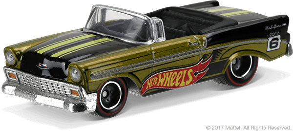 Grab Your 20 Cars At Our 11/04/17 Kmart Hot Wheels - 56 Chevy Convertible Hot Wheels (600x268), Png Download