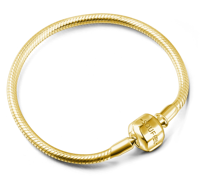 Classic Bracelets Soufeel Basic Bracelet 14k Gold Plated (750x750), Png Download