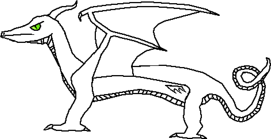 Dragon Template By Demonic-austin - Drawing (1200x1000), Png Download