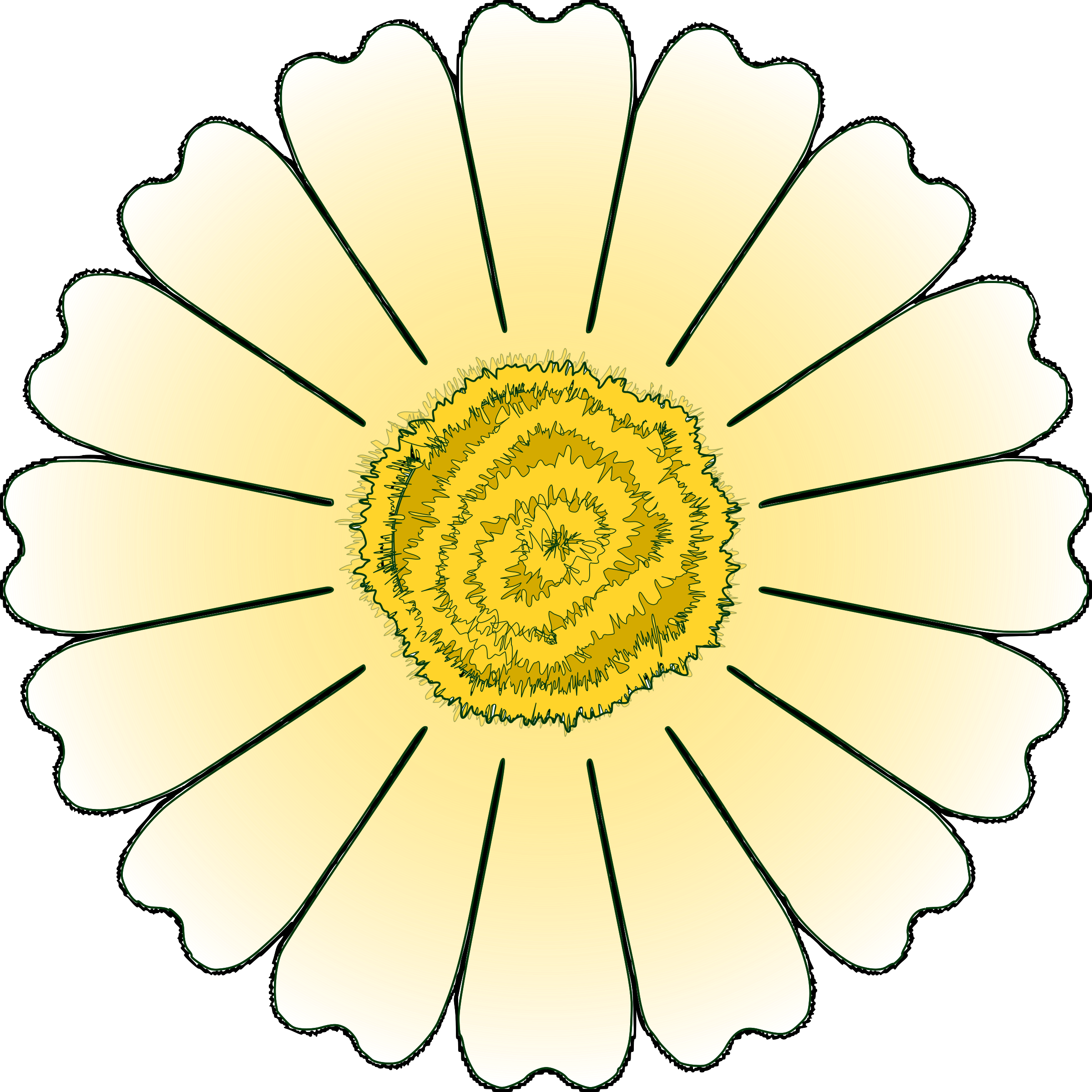 This Free Icons Png Design Of Flower Daisy 16 Petal (2400x2400), Png Download
