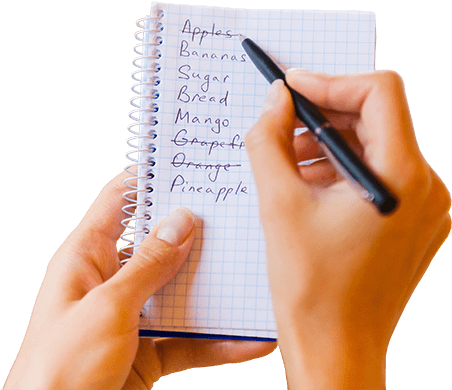 Live Well - Write Home Shopping List (500x400), Png Download
