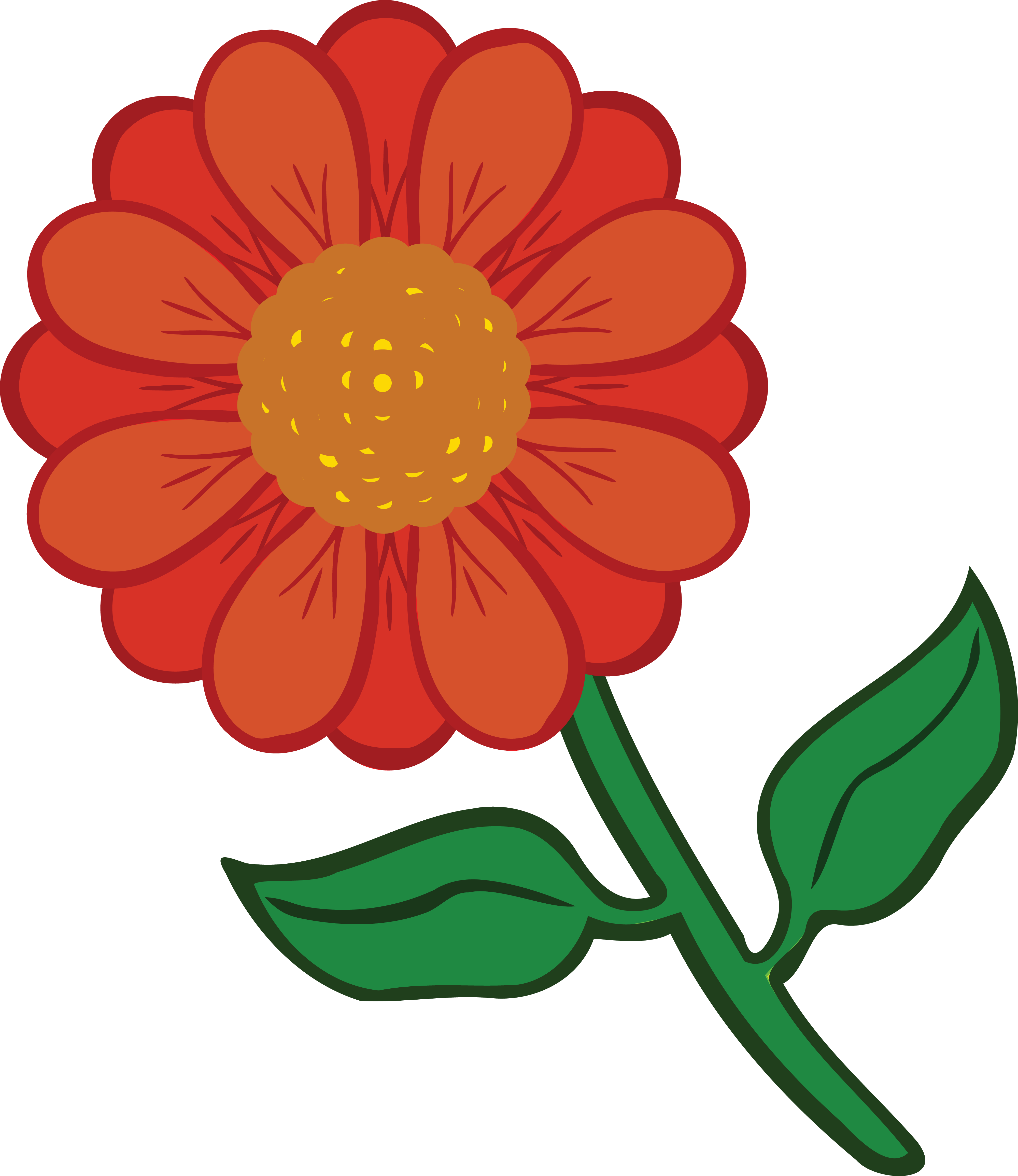 Free Clipart Of A Daisy Flower - Coloured Flower Printable (4000x4620), Png Download