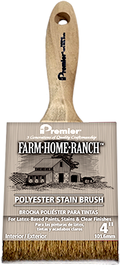 Farm Home Ranch 100% Polyester Stain Brush - Premier Paint Roller Fhr00143 4 Inch F&r Pro Stain (400x400), Png Download