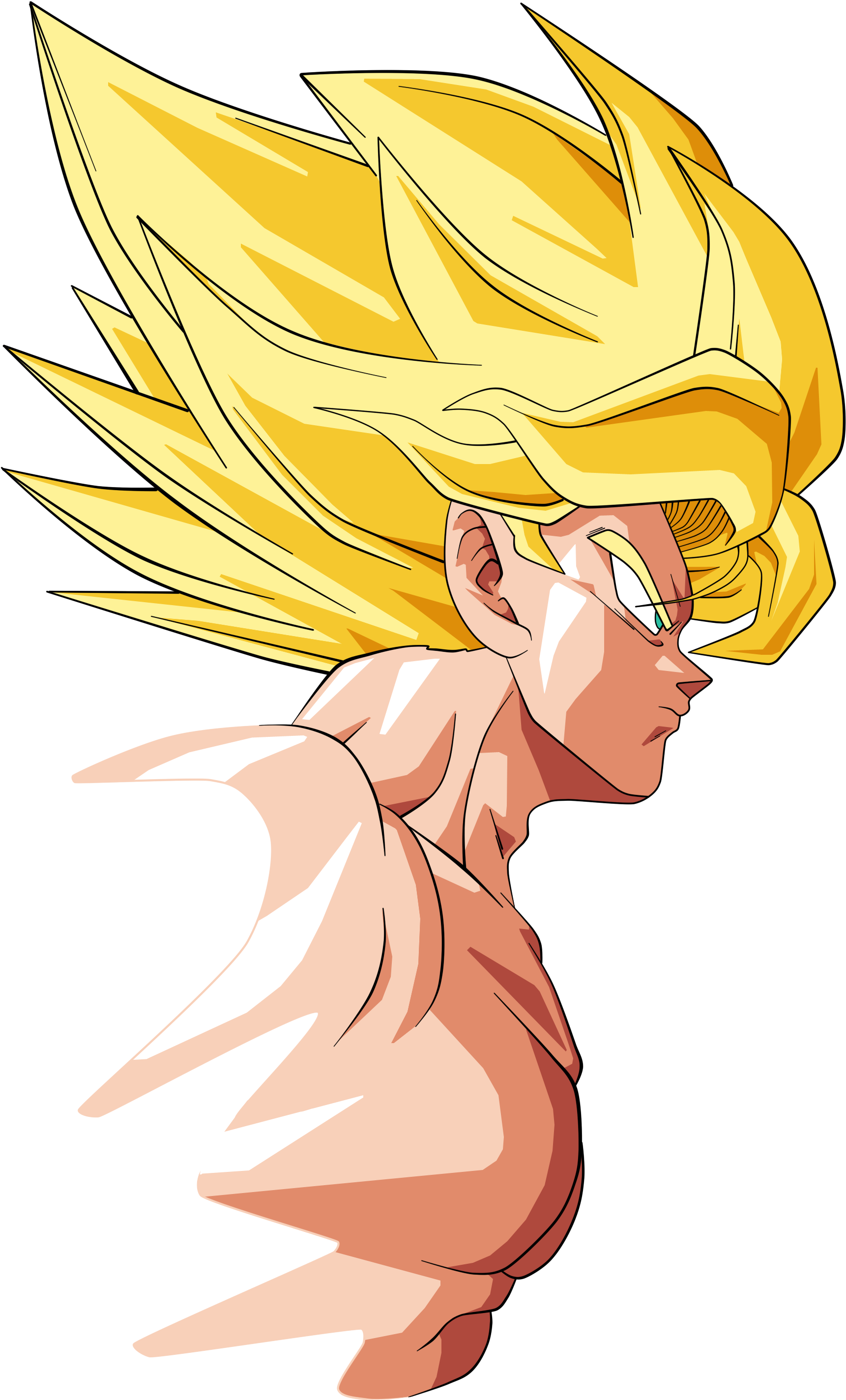 Goku Ssj By Bardocksonic-d5vstf7 2,028×3,000 Pixeles - Goku Super Sayajin Perfil (2028x3000), Png Download