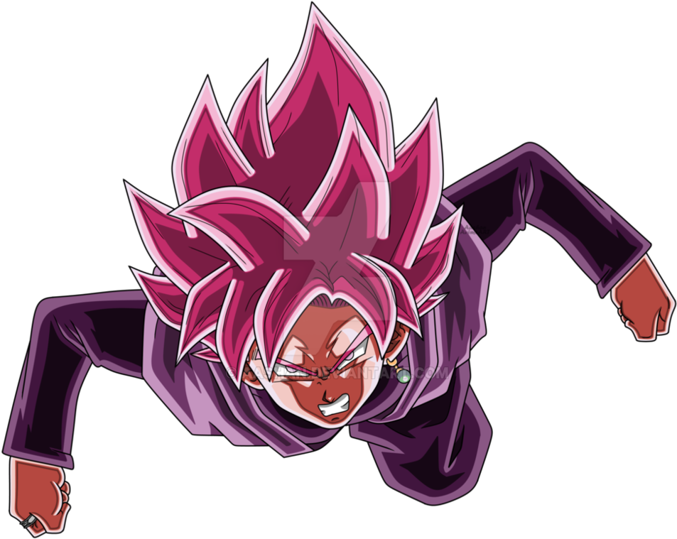 Goku Super Saiyan Clear Drawing - Goku Black Super Saiyan Rose Png (1004x795), Png Download
