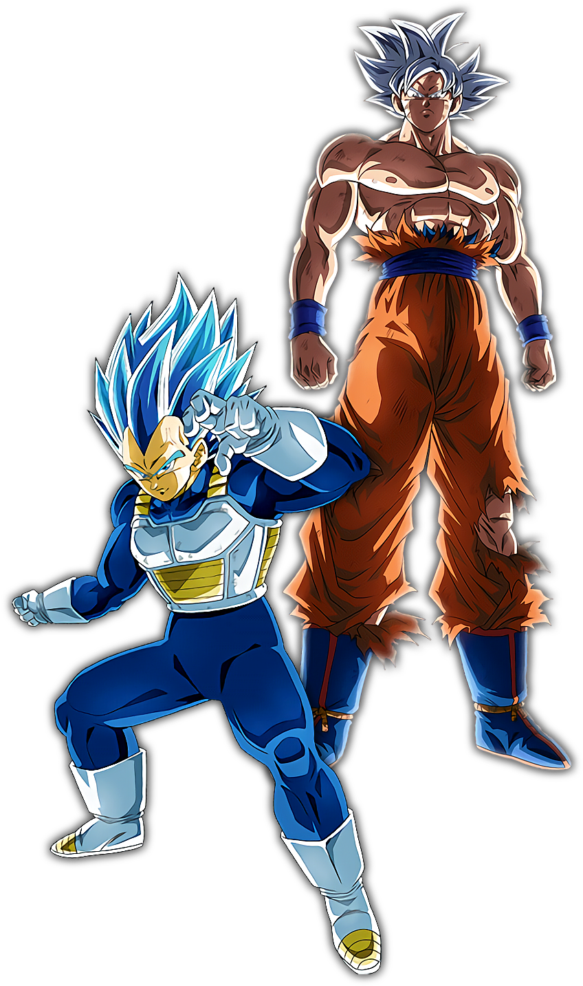 Ssbe Vegeta And Ui Goku - Ui Goku And Ssbe Vegeta (857x1444), Png Download