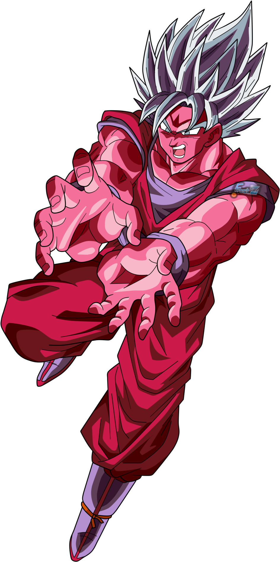 Goku Super Sayian Blue Kaioken - Goku Ssj Blue Kaioken X10 Png (1024x1935), Png Download