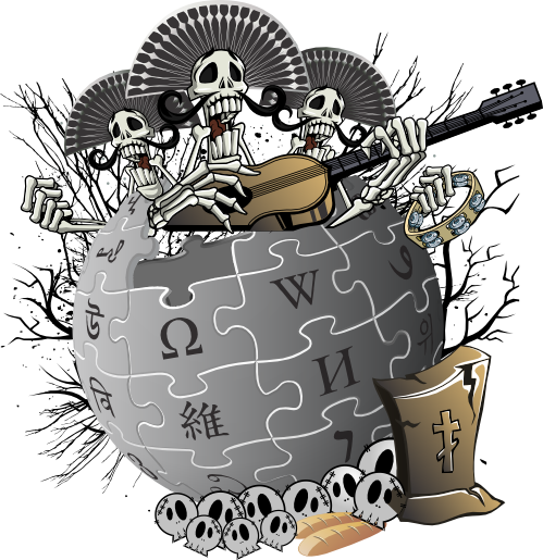 Wikipedia Day Of The Dead - Wikipedia (499x515), Png Download