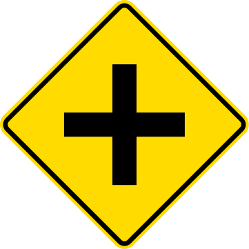 Intersection Icon - Intersection Sign (361x361), Png Download