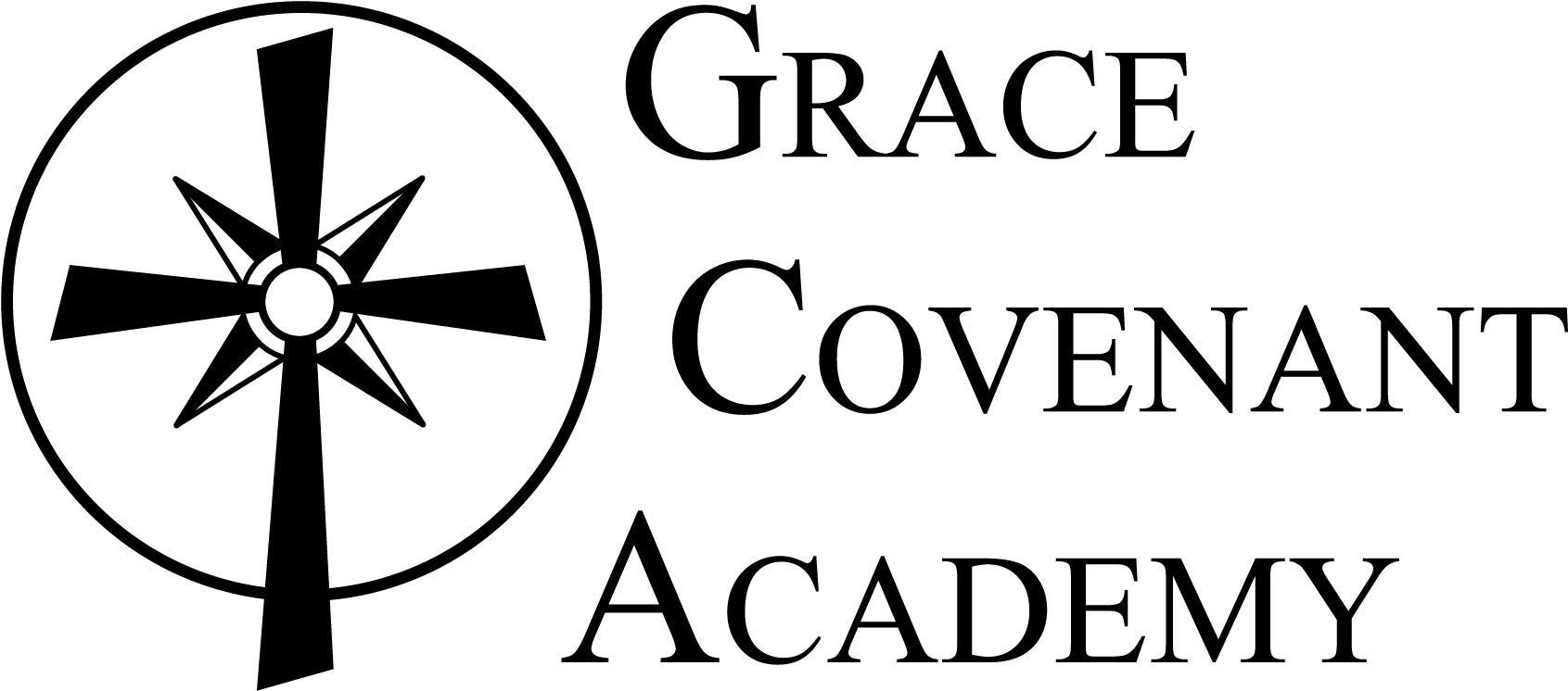 Full Logo Black - Grace Covenant Academy Frisco (2550x2550), Png Download