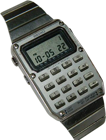 Vintage Calculator Png Image Background - Vintage Seiko Calculator Watch ~ Fresh Battery (478x478), Png Download