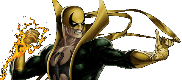 What's Also Great Is That Iron Fist Has A Running Relationship - Puño De Hierro Marvel (612x270), Png Download