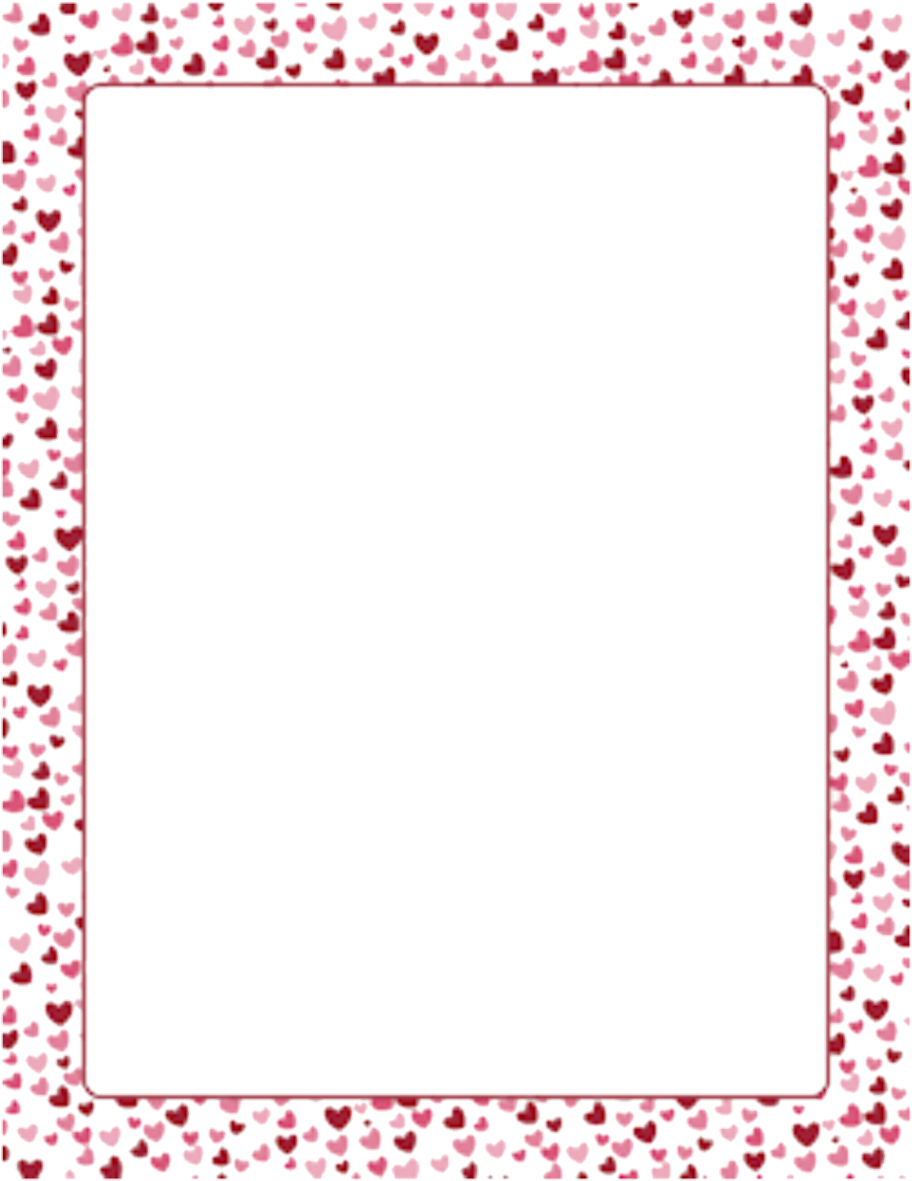 Frames Frame Borders Border Heart Hearts Love - Floral Rectangle Frame Png (1024x1240), Png Download