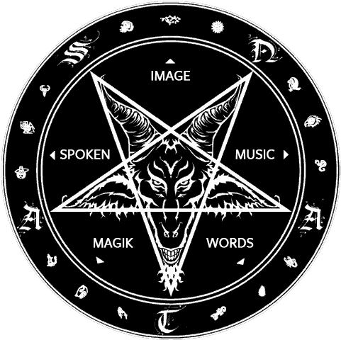 Satan Goat Pentagram Sigil Of Baphomet Queen Duvet (500x500), Png Download