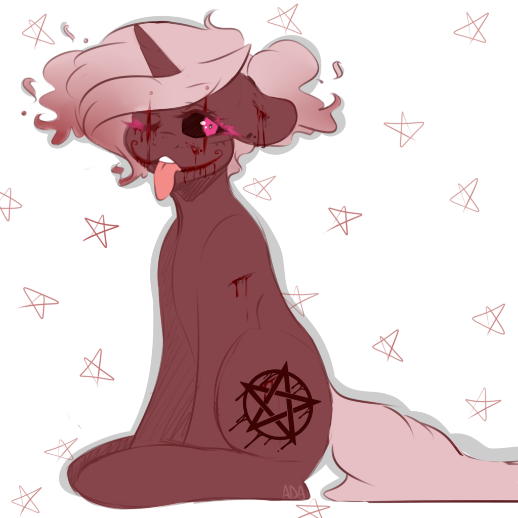 Alliedrawsart, Blood, Female, Goretober, Oc, Oc - Cartoon (1024x1024), Png Download