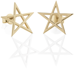 Pentagram Stud Earrings 20mm - Earring (500x500), Png Download