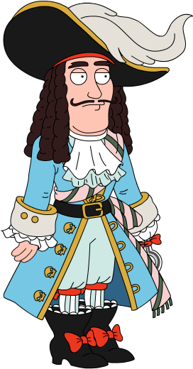 Captain Hook Animation - Family Guy Captain Hook (279x528), Png Download