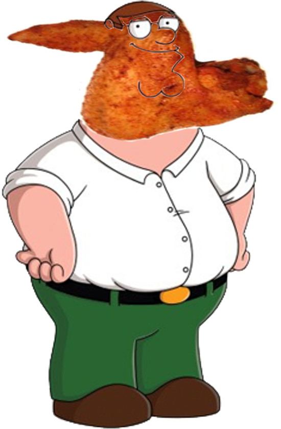 Chicken Wing Head Peter Griffin By Darthraner83 - Peter Griffin Family Guy (782x990), Png Download