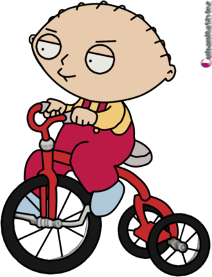 Stewie Tricycle Psd - Stewie Griffin On A Tricycle (306x400), Png Download