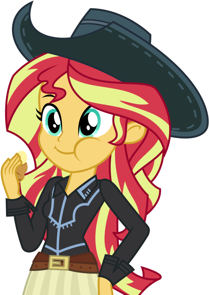 Apple Fritter , Artist - Mlp Eg Sunset Shimmer Cowgirl (746x1024), Png Download