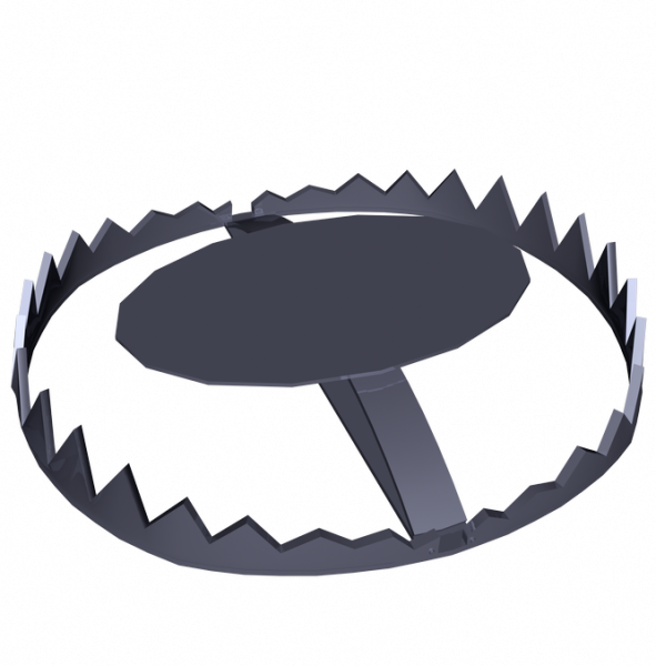 Bear Trap Png - Low Poly Bear Trap (591x600), Png Download