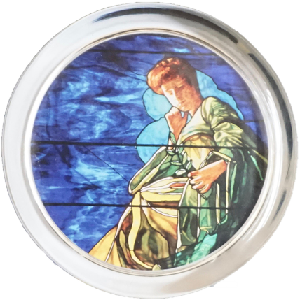 "peace" Stained Glass Window Glass Paperweight (428x432), Png Download