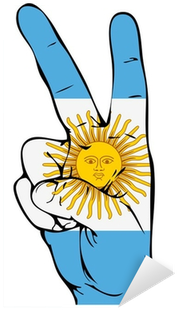 Vinilo Pixerstick Signo De La Paz De La Bandera Argentina - Flag Of Argentina (400x400), Png Download