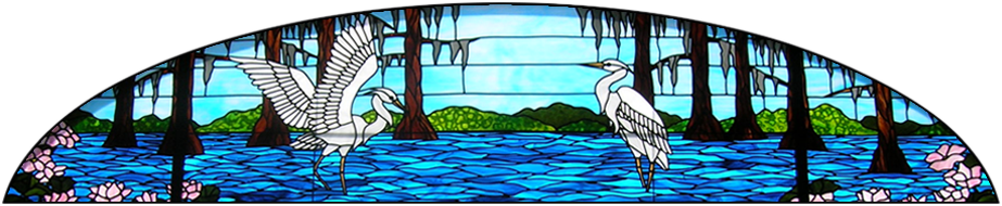Charlestowne Stained Glass - Stained Glass Window Png (923x190), Png Download