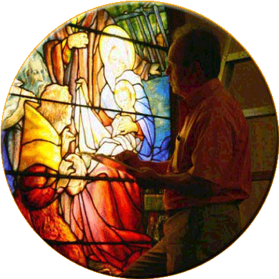 Tiffany Stained Glass Windows Appraisals - Antique New Jersey Stained Glass Window (409x412), Png Download