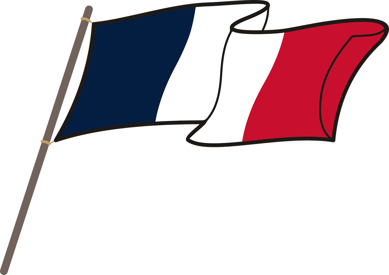 On Monday, We Practised Our French Conversational Skills - Bandeira França Desenho Png (960x679), Png Download