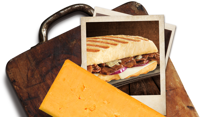 Giddy Up For The Steak & Cheese Panini - Cheese (815x479), Png Download