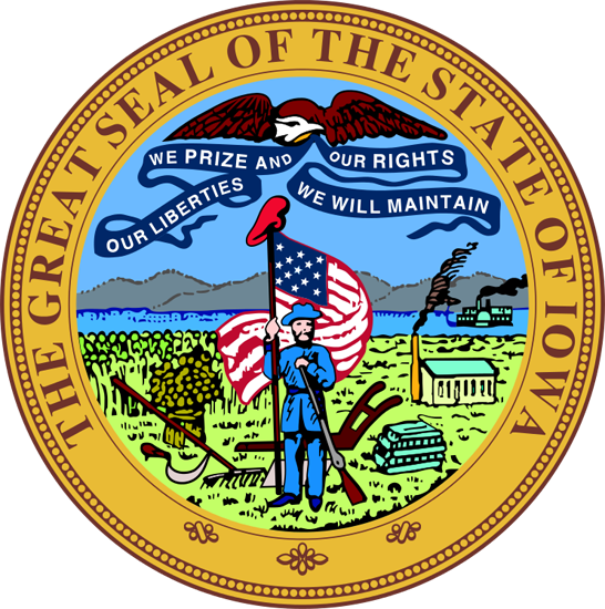 This Is The First In A Series Of Smart Politics Reports - Iowa Seal (397x399), Png Download