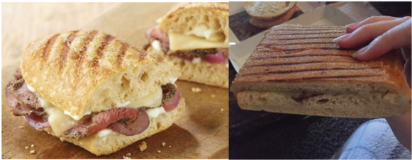 Panera Steak And White Cheddar Panini - Panini (610x344), Png Download