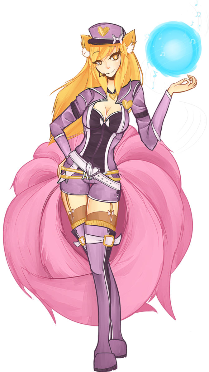 Pop Star Ahri Chibi (671x1192), Png Download