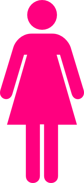 Female Toilet Sign (270x588), Png Download