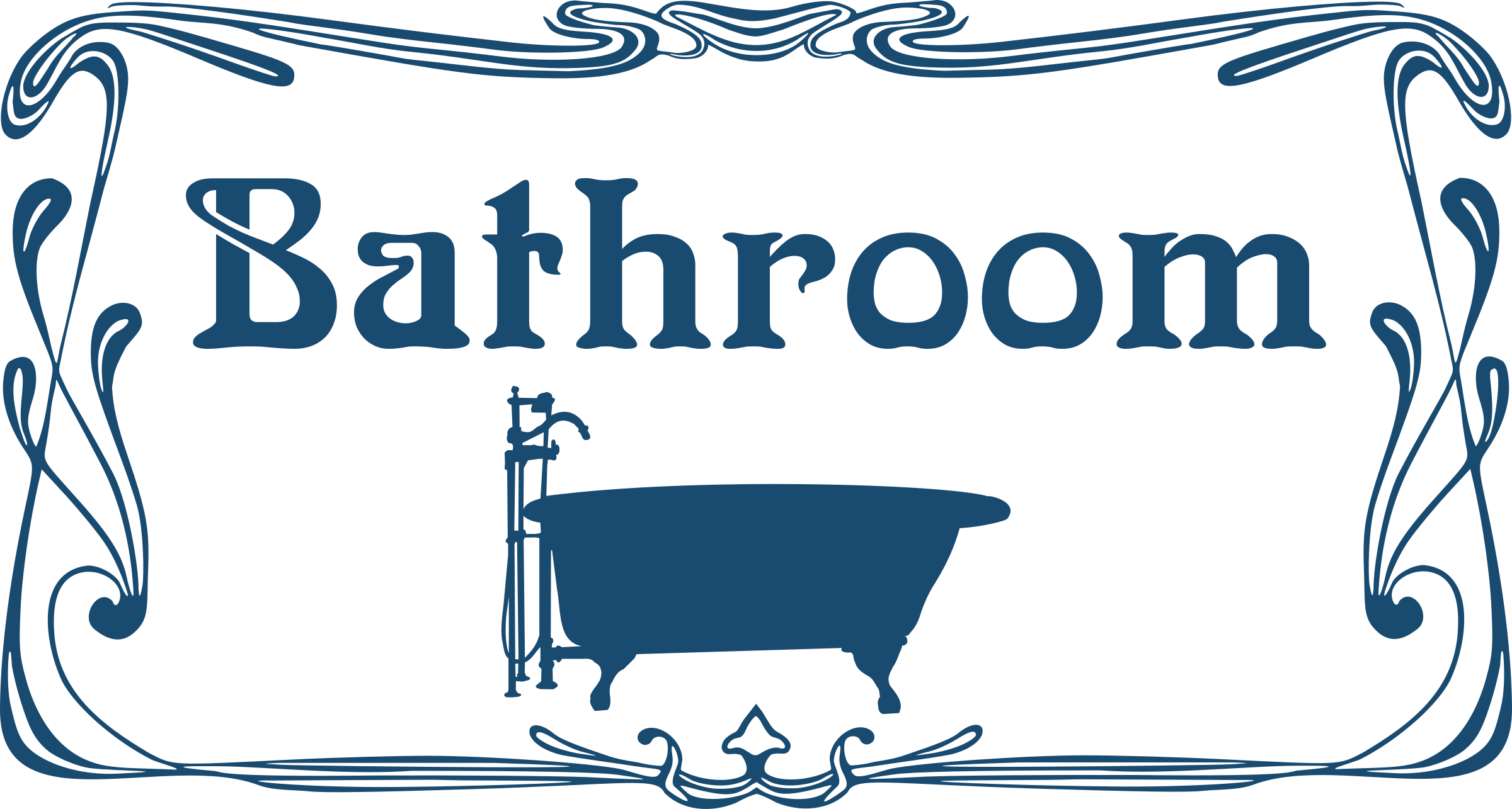This Free Icons Png Design Of Bathroom Door Sign (2400x1285), Png Download
