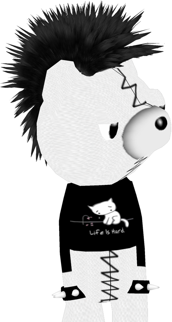 Emo Bear - Sad (744x1024), Png Download
