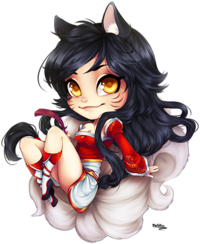Ahri By Nataliadsw On Deviantart - Ahri Chibi Png (805x993), Png Download
