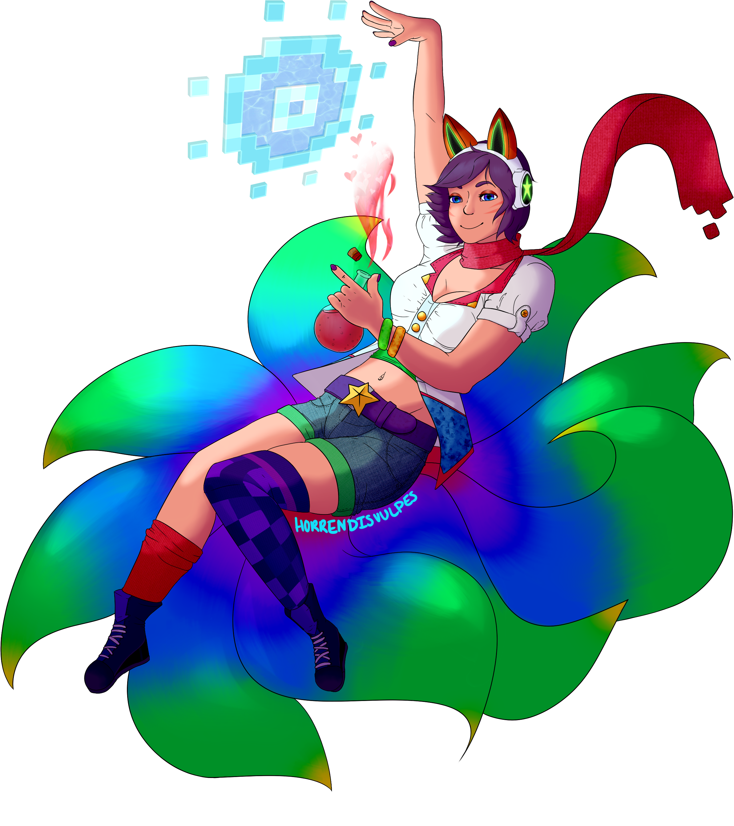 Arcade Ahri - Fur (2500x3000), Png Download