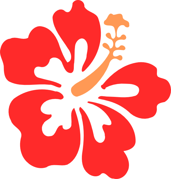 Hibiscus Clip Art At Clker - Hibiscus Clip Art Free (570x595), Png Download