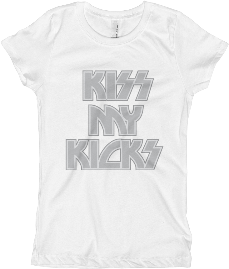 Kiss My Kicks Girl's T-shirt - Active Shirt (1000x1000), Png Download