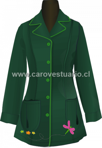 Botón Recto Verde Botella Con Verde Cata Talla - Overcoat (350x508), Png Download