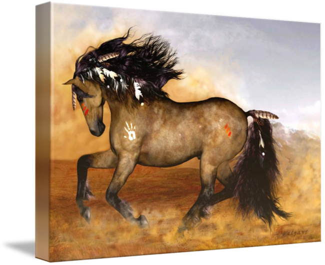 Galloping Over The Prairie, This Warrior Horse Astounding - Cherokee Horse (650x531), Png Download